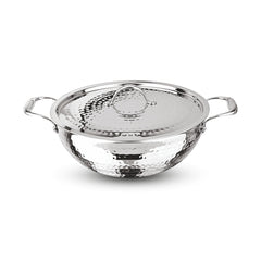 Artista Triply Shallow Kadhai (Hammered) 28cm with Lid