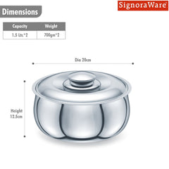 Hot Delight Casserole 1500ml + 1500ml (Set of 2)