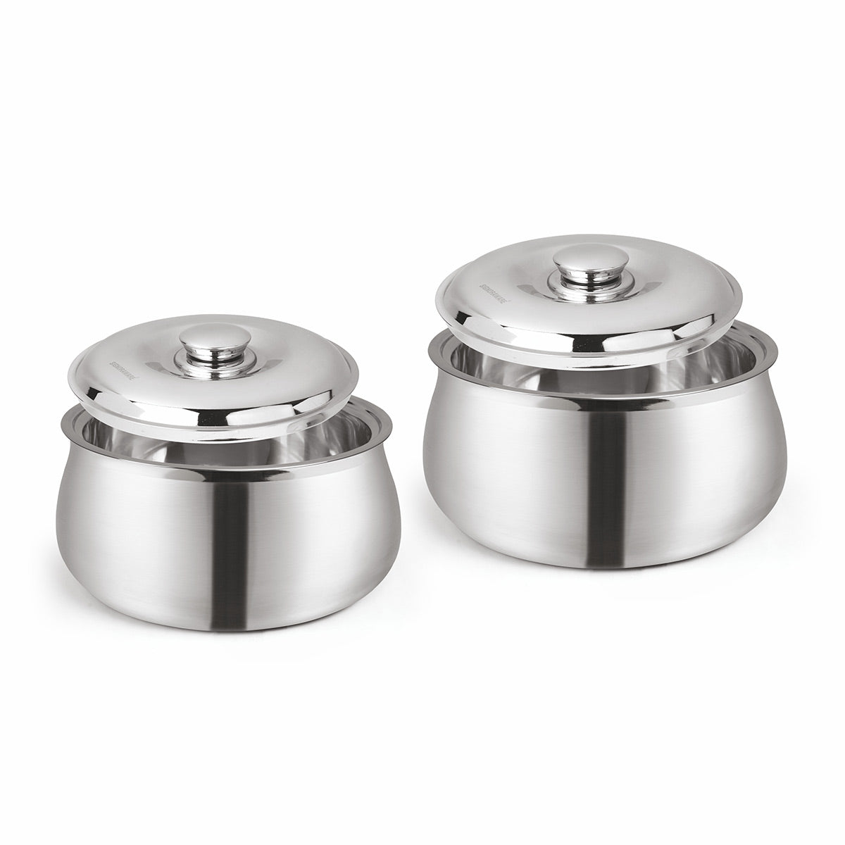 Hot Delight Casserole (Set of 2) 1500ml + 1000ml | Double Wall Stainless Steel Insulated Casserole | Keep Food Hot For Longer Time
