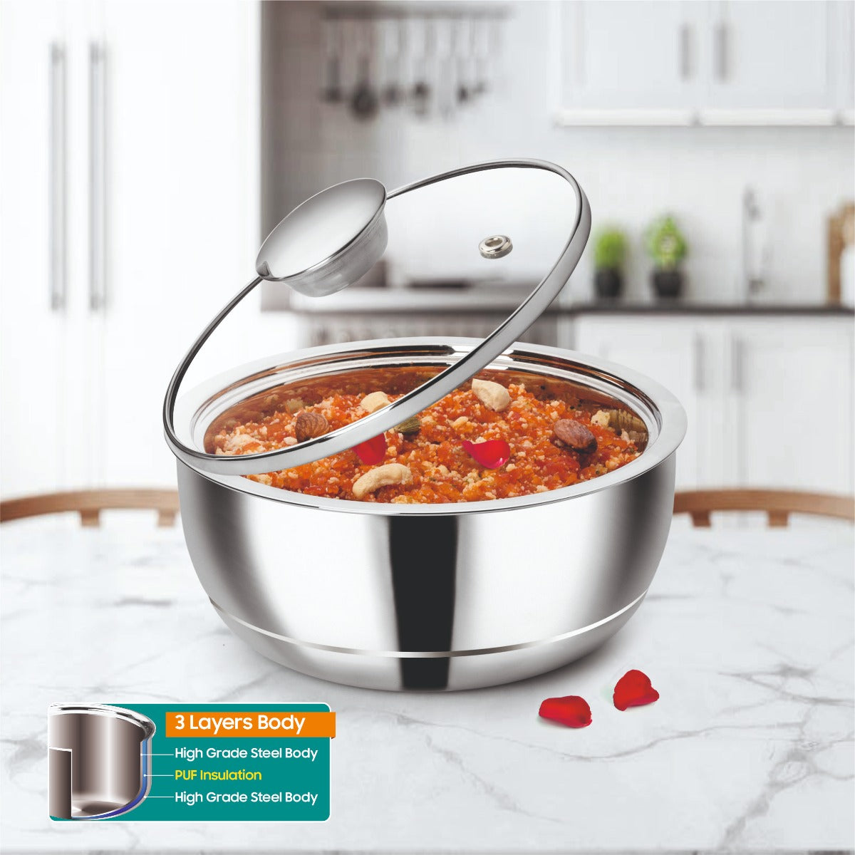 Casserole with Glass Lid 1600ml