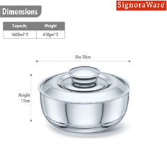 Fresh Casserole (1600ml+1600ml) Set of 2