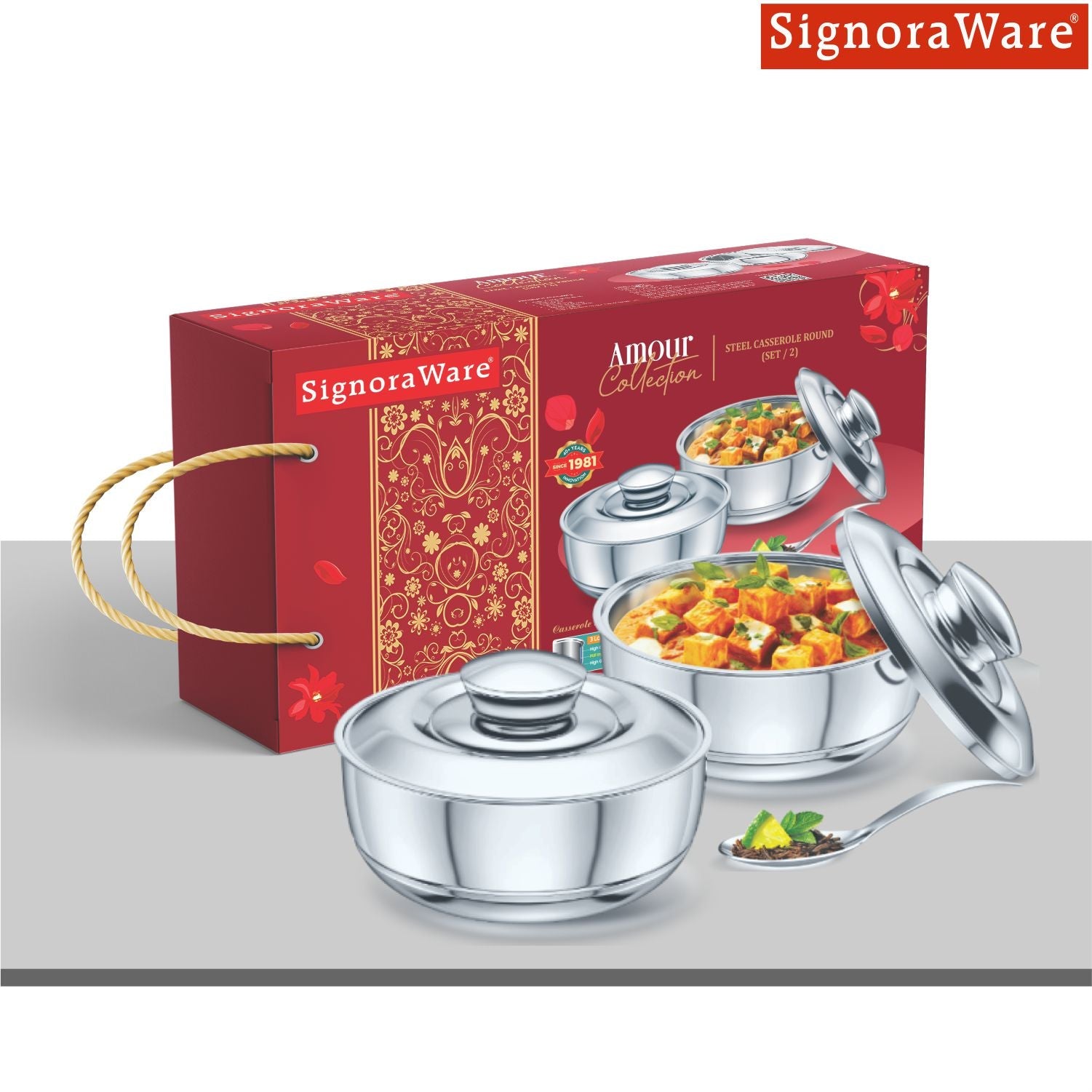 Fresh Casserole (1600ml+1600ml) Set of 2