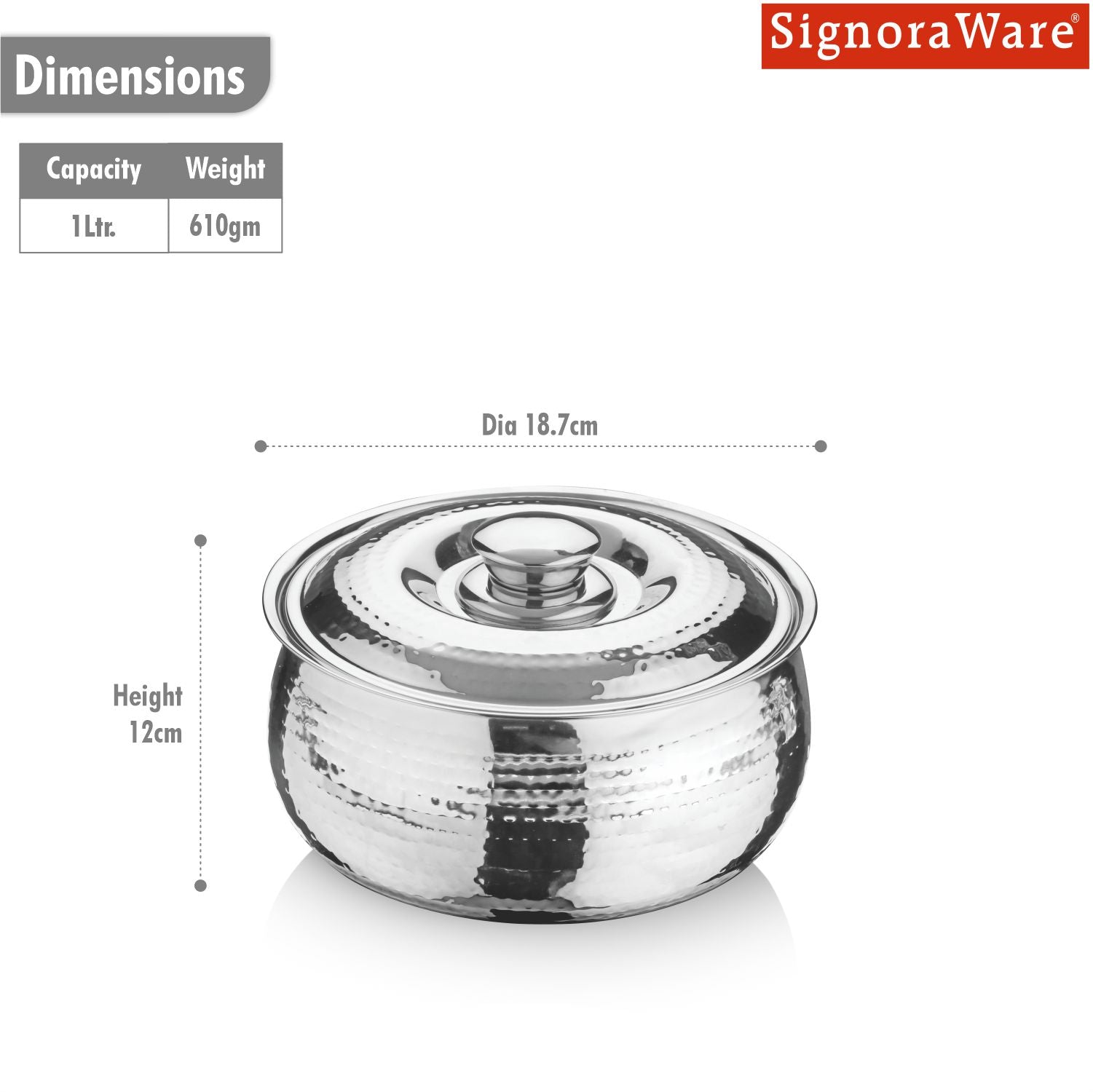 Hot Delight Casserole (Hammered) 1000ml
