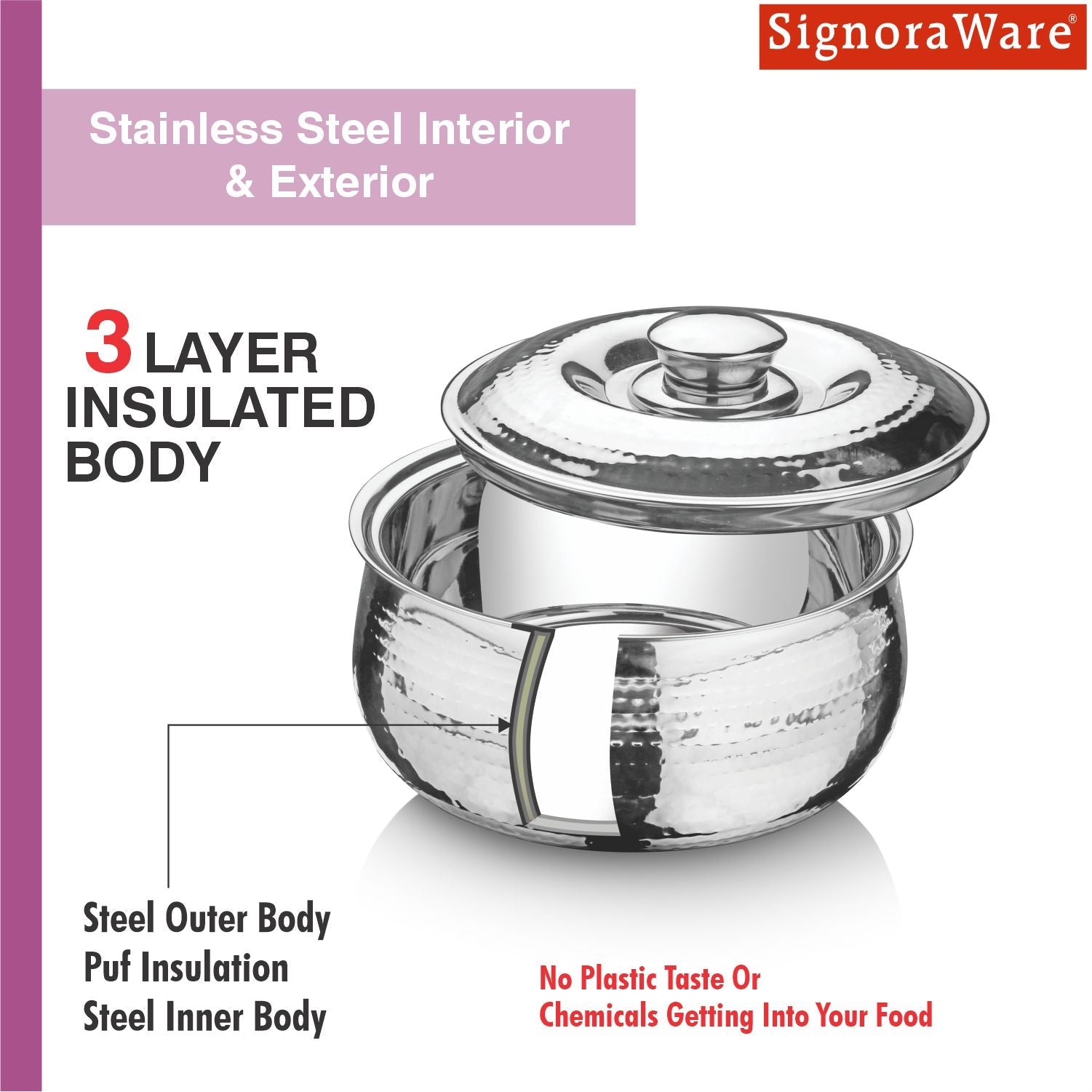 Hot Delight Casserole (Hammered) 1000ml