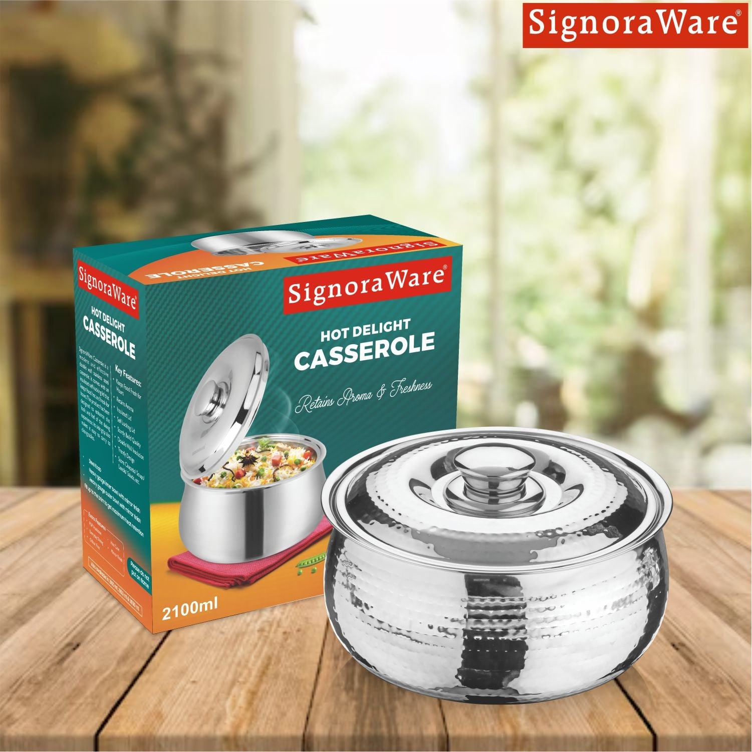 Hot Delight Casserole Hammered 2100ml