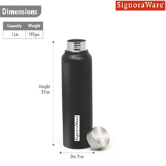 Aqua Stainless Steel Bottle 1000 ml (Coloured)