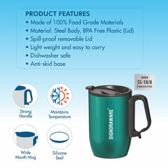 Firefly Double Wall Steel Mug 350 ml