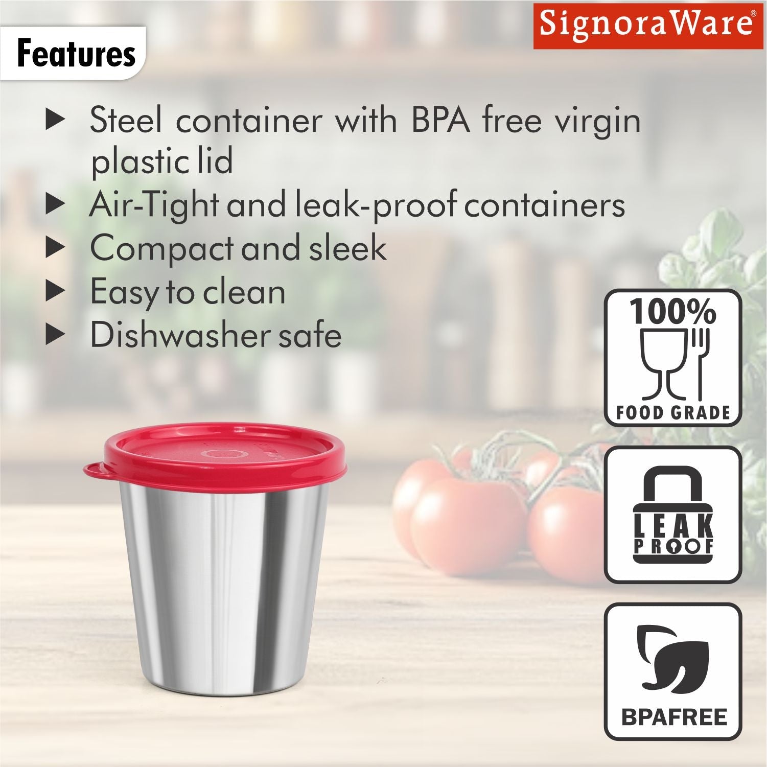 Bitsy Food Container / Tumbler Steel 225 ml