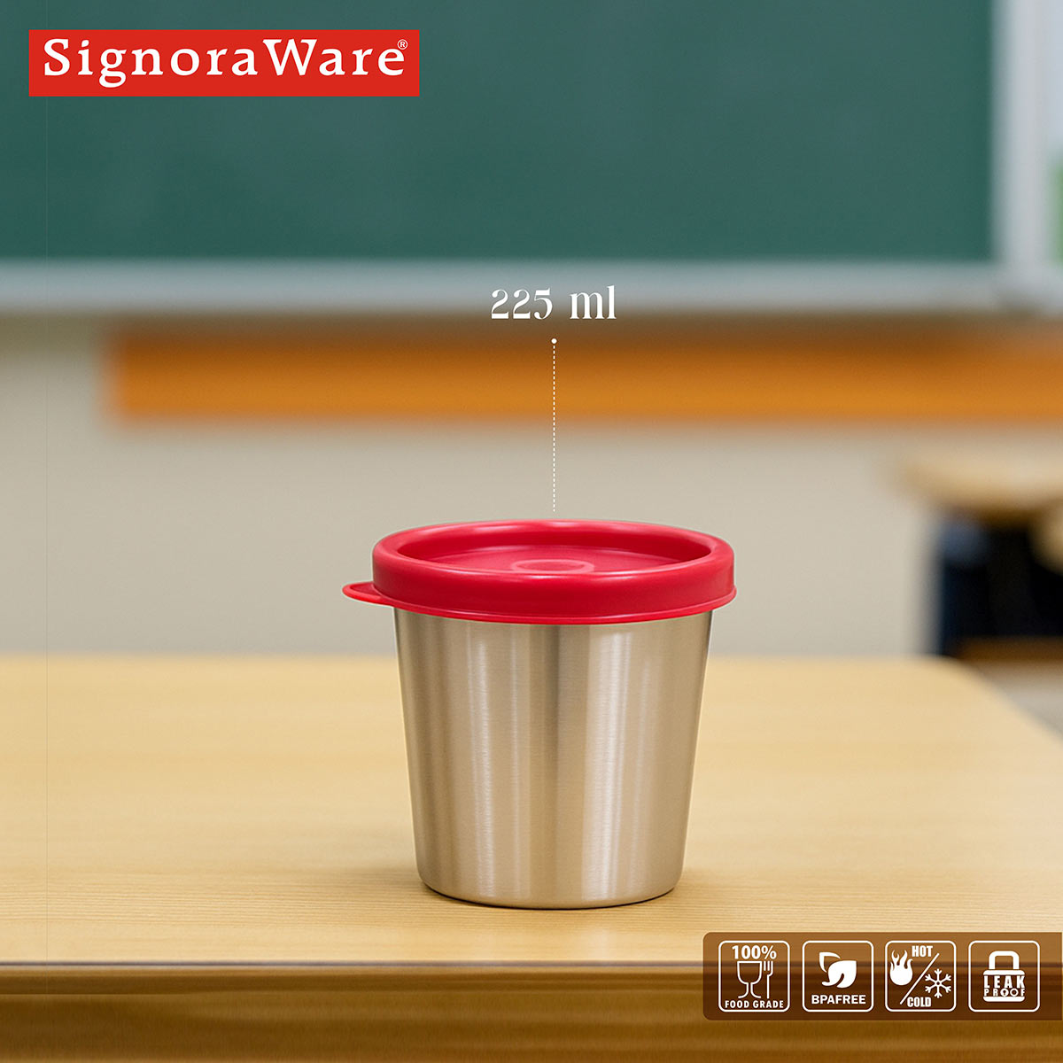 Bitsy Food Container / Tumbler Steel 225 ml