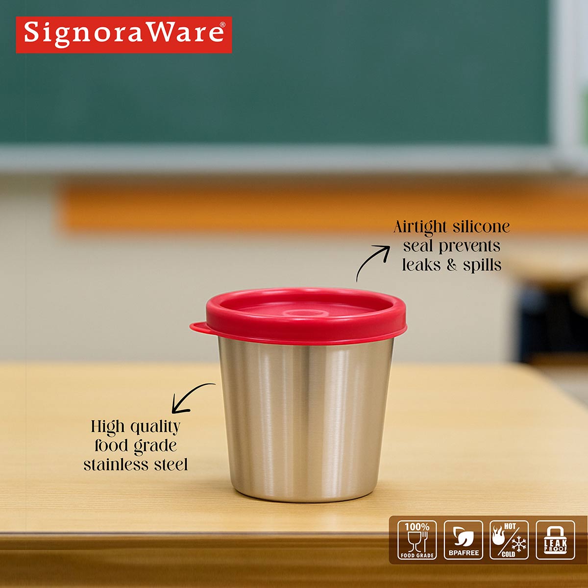Bitsy Food Container / Tumbler Steel 225 ml