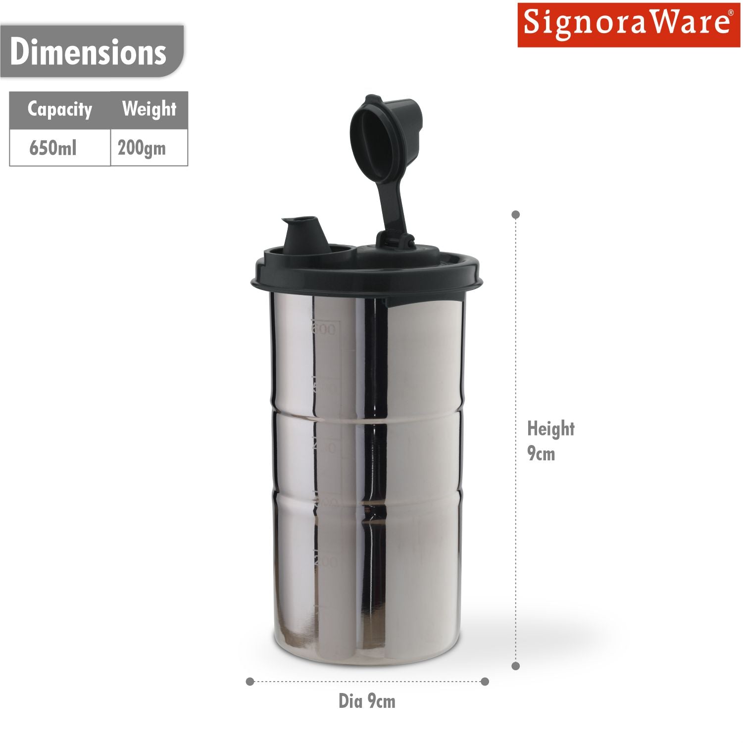 Easy Flow Steel Oil Dispenser 650ml