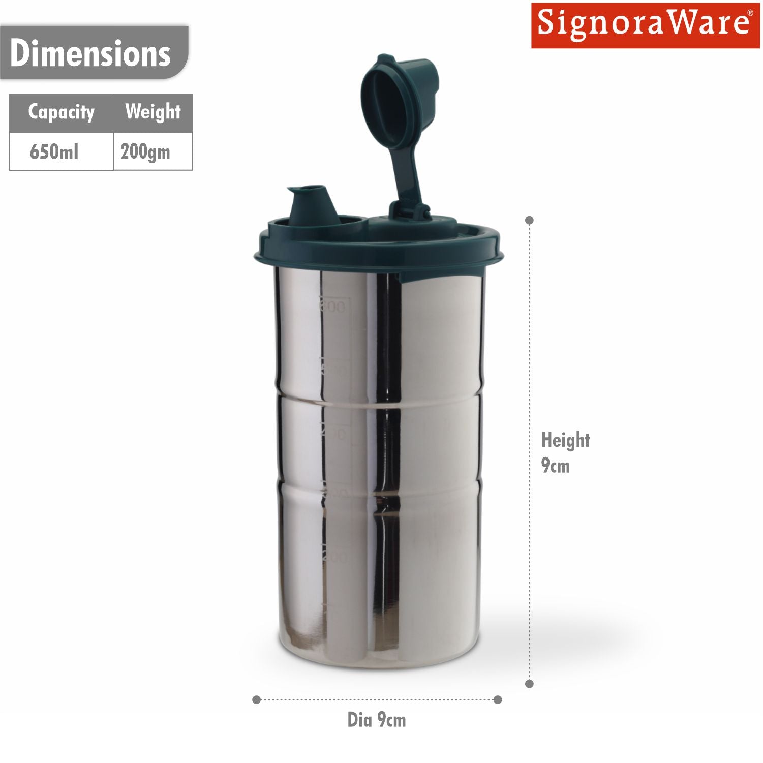 Easy Flow Steel Oil Dispenser 650ml