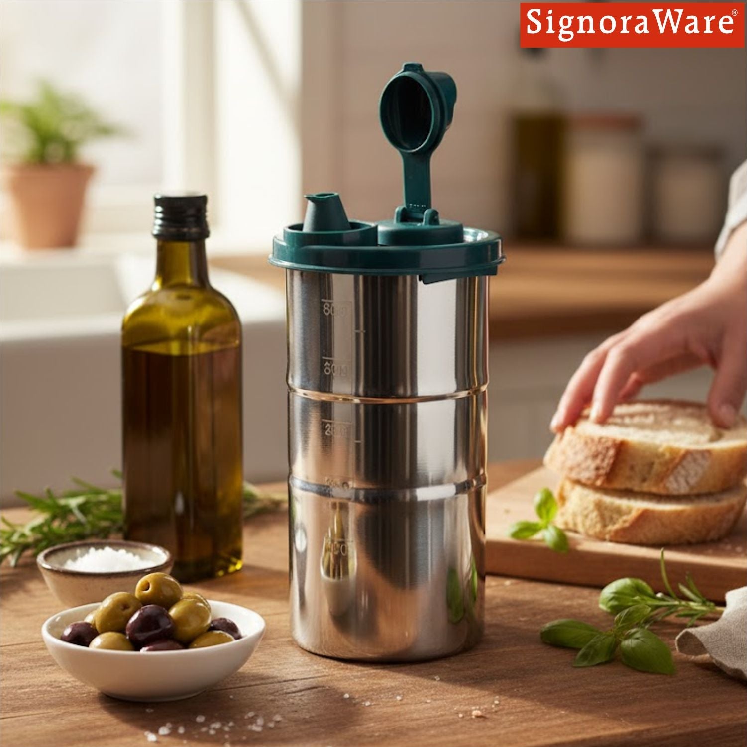 Easy Flow Steel Oil Dispenser 650ml