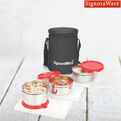 Executive Stainless Steel Lunch Box Set, Set of 3, Medium