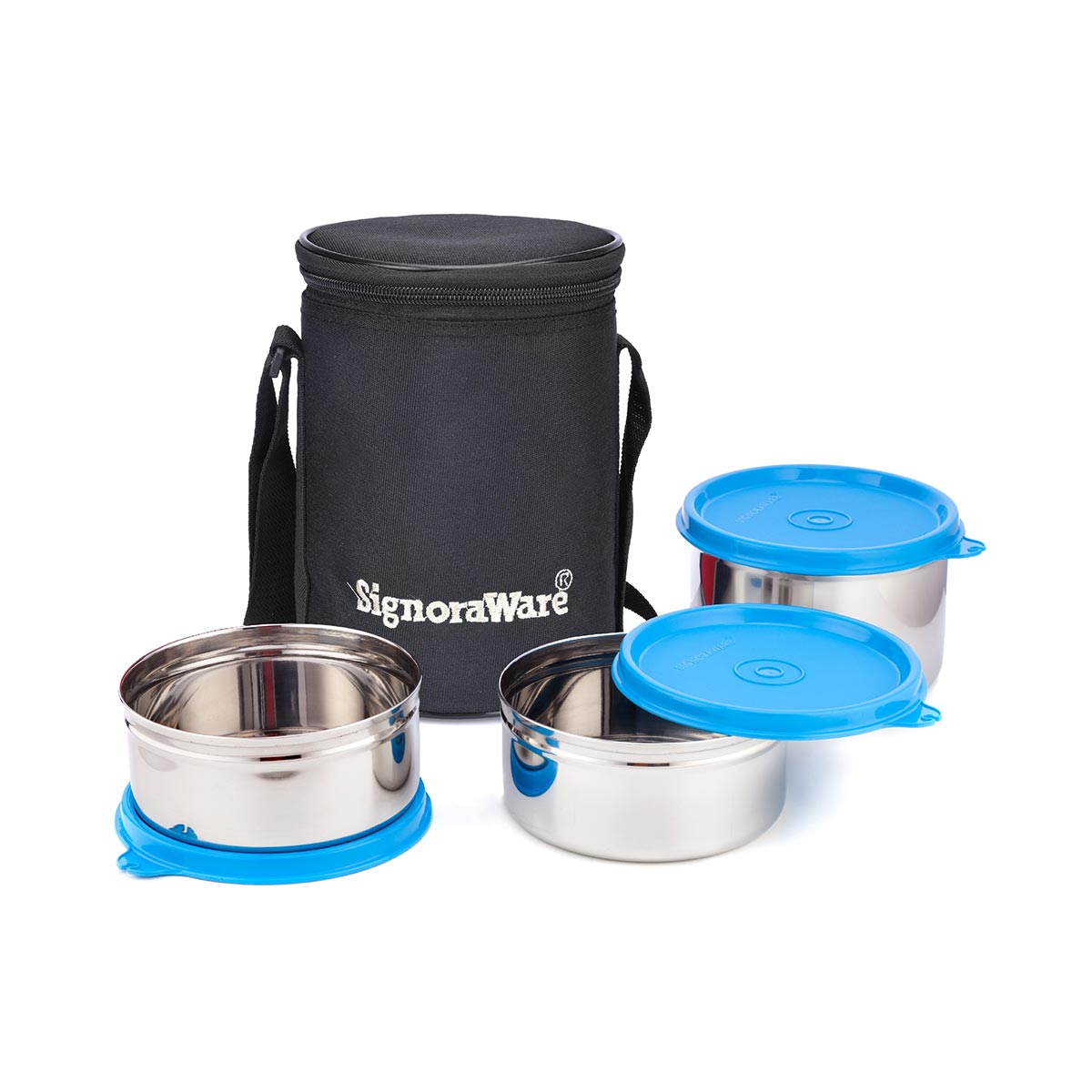 Executive Stainless Steel Lunch Box Set, Set of 3, Medium