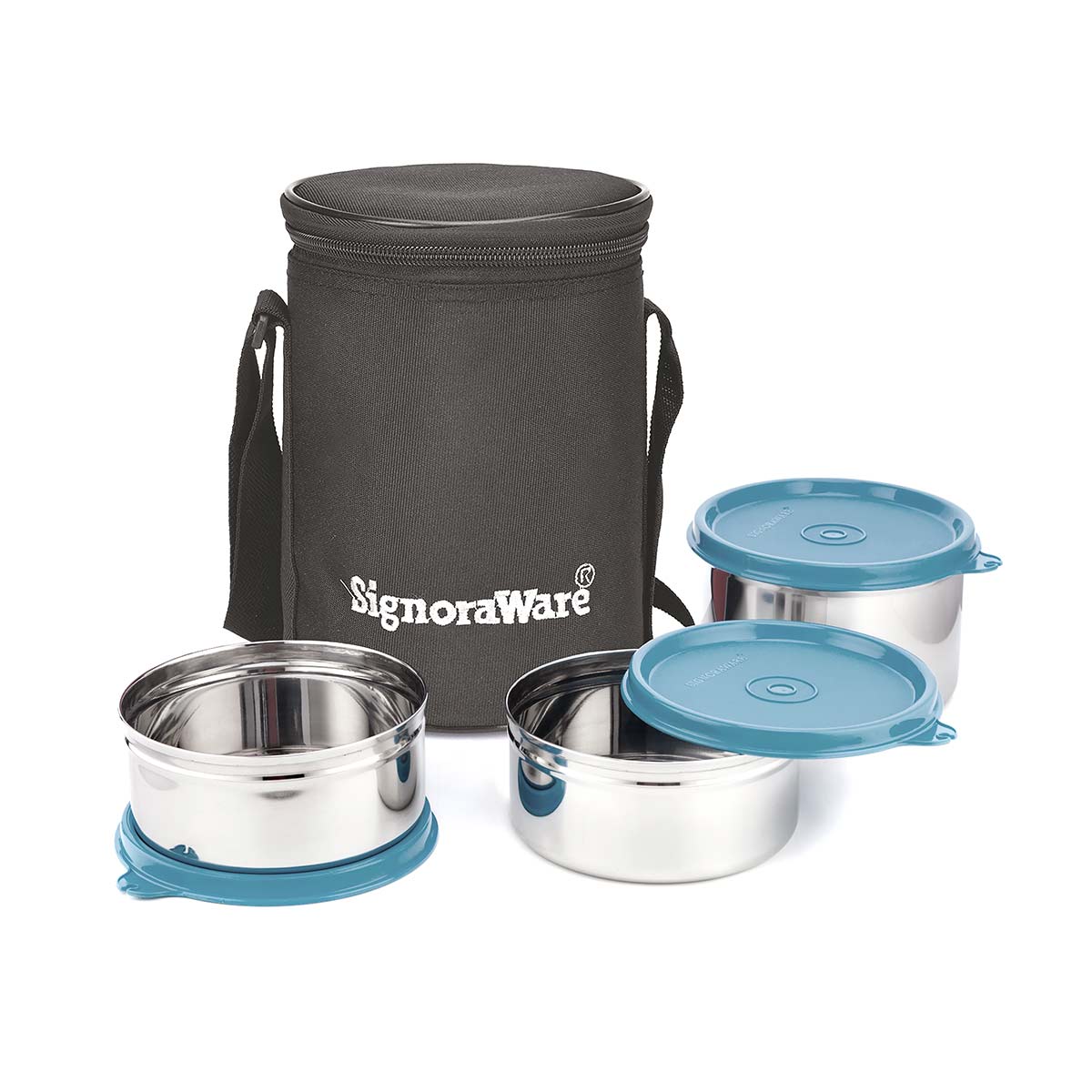 Executive Stainless Steel Lunch Box Set, Set of 3, Medium