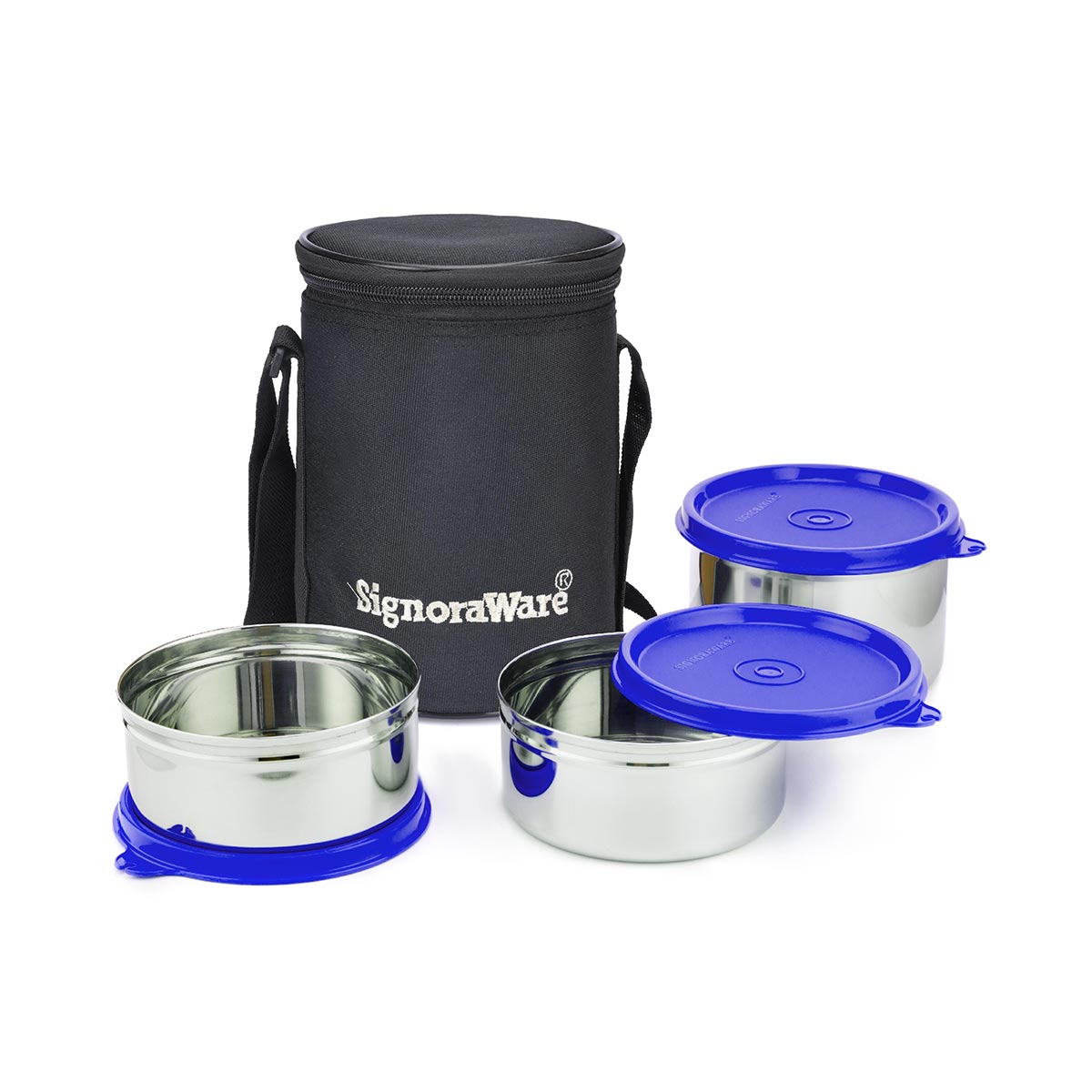 Executive Stainless Steel Lunch Box Set, Set of 3, Medium