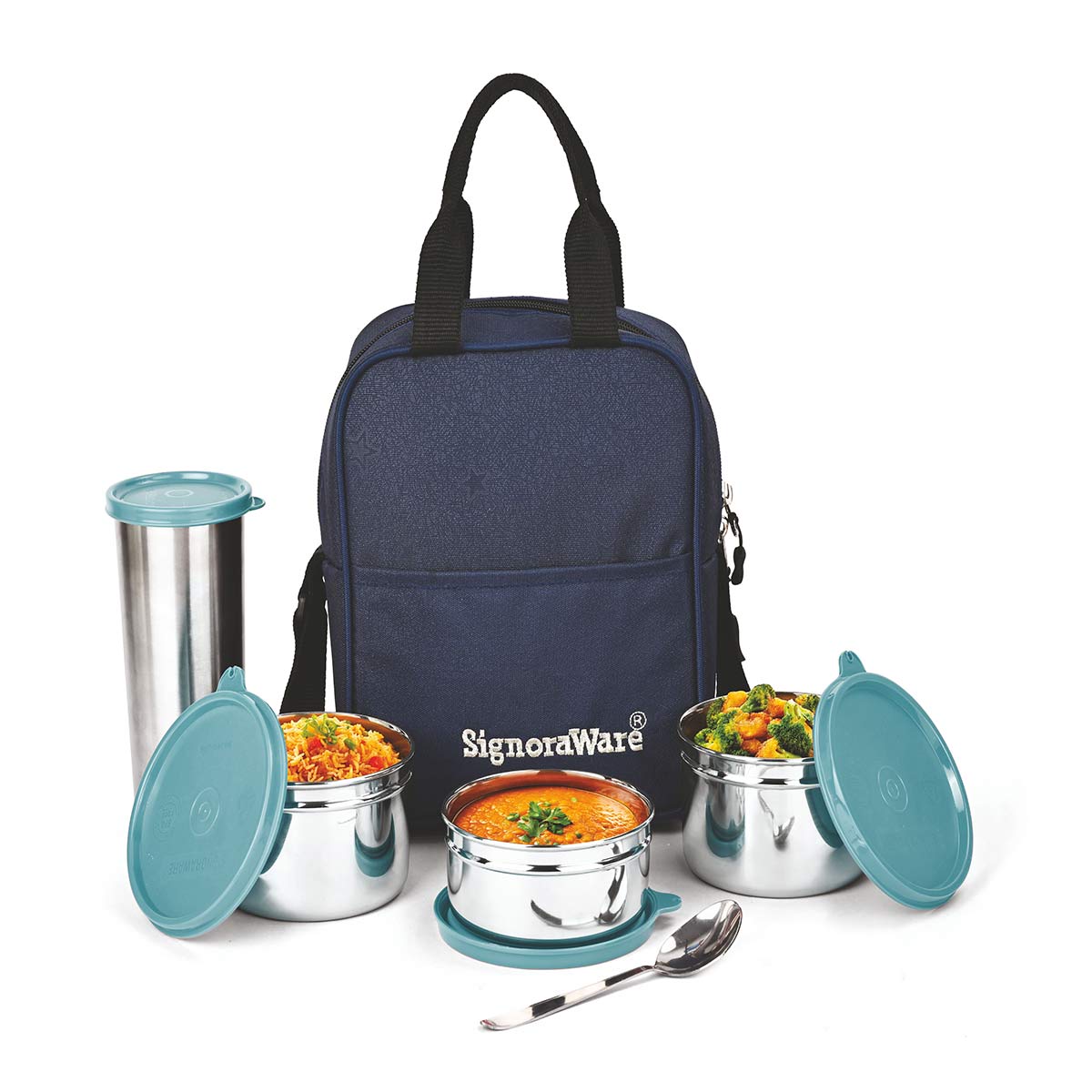 Fusion Medium Steel Lunch Box with Tumbler