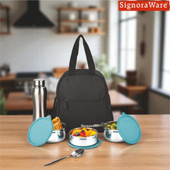Fusion Big Steel Lunch Box with Bottle