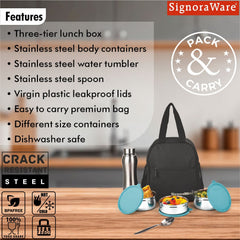 Fusion Big Steel Lunch Box with Bottle
