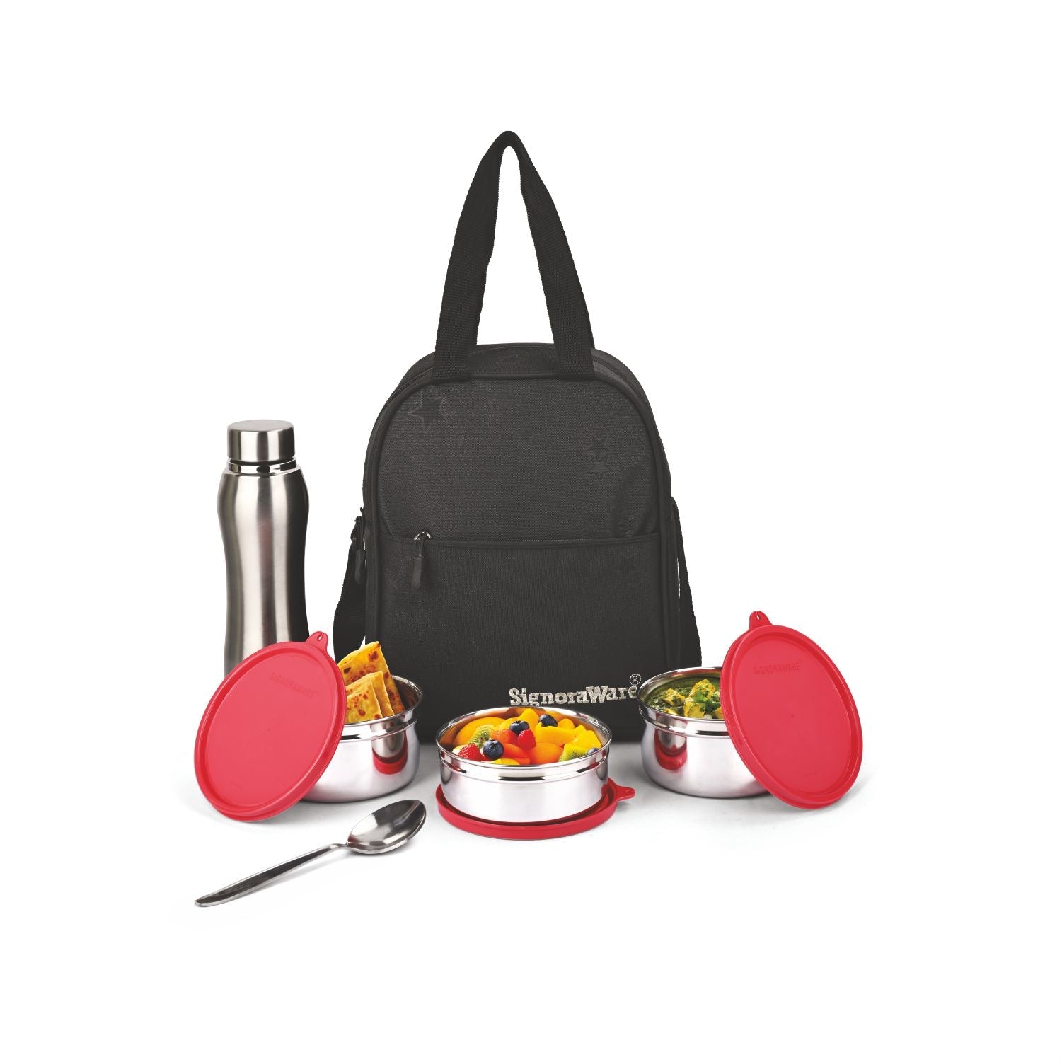 Fusion Big Steel Lunch Box with Bottle