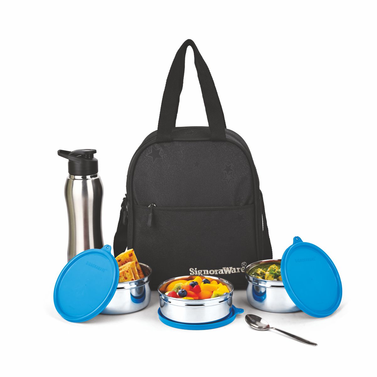 Fusion Big Steel Lunch Box with Sipper