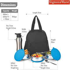Fusion Big Steel Lunch Box with Sipper