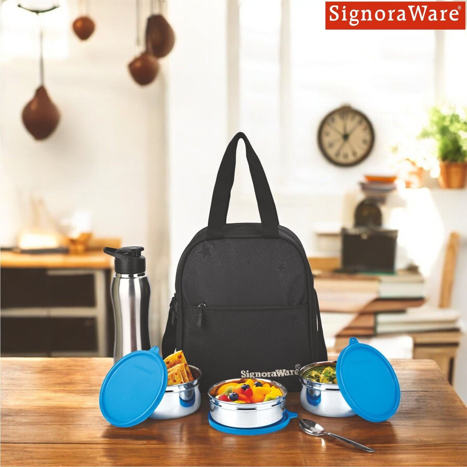 Fusion Big Steel Lunch Box with Sipper