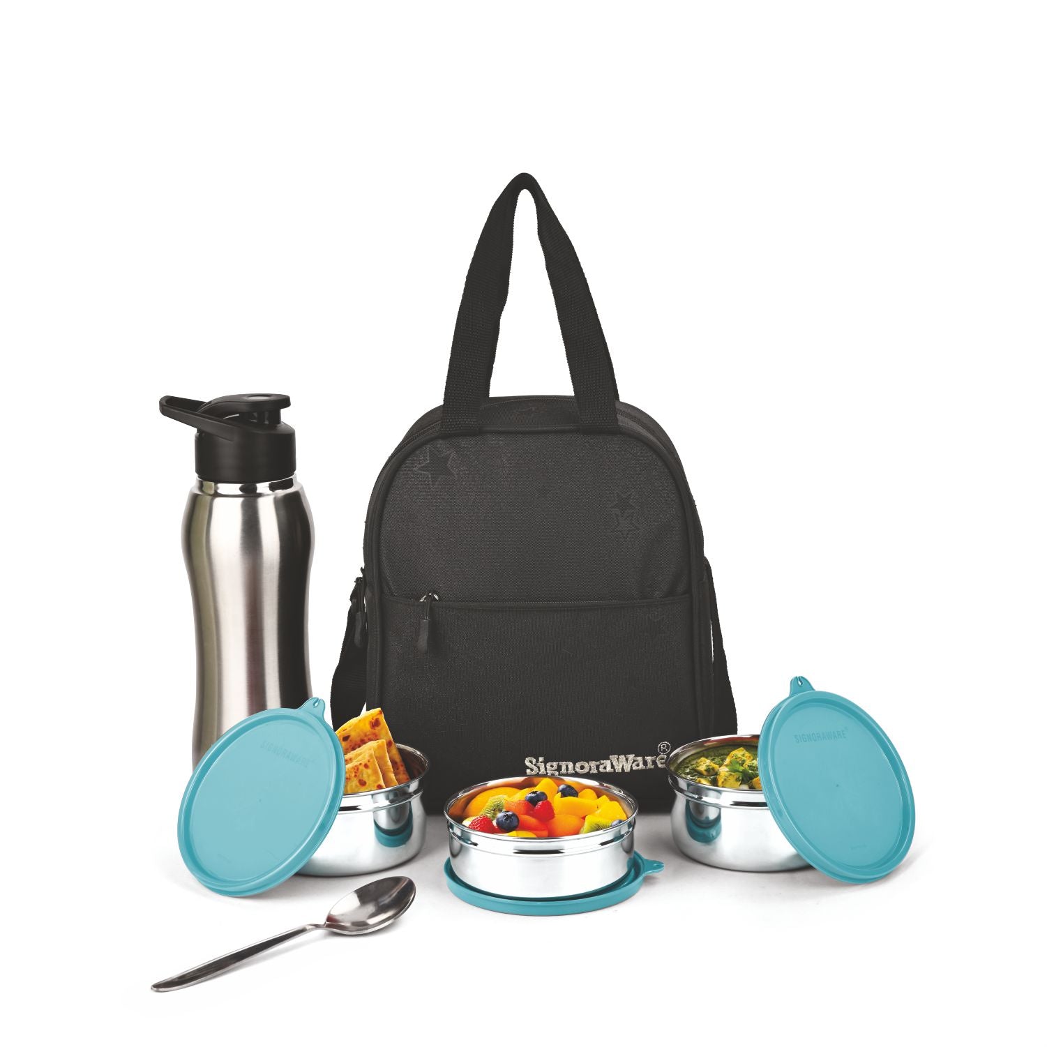 Fusion Big Steel Lunch Box with Sipper