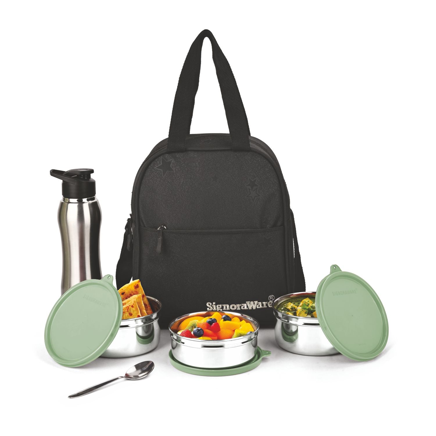 Fusion Big Steel Lunch Box with Sipper