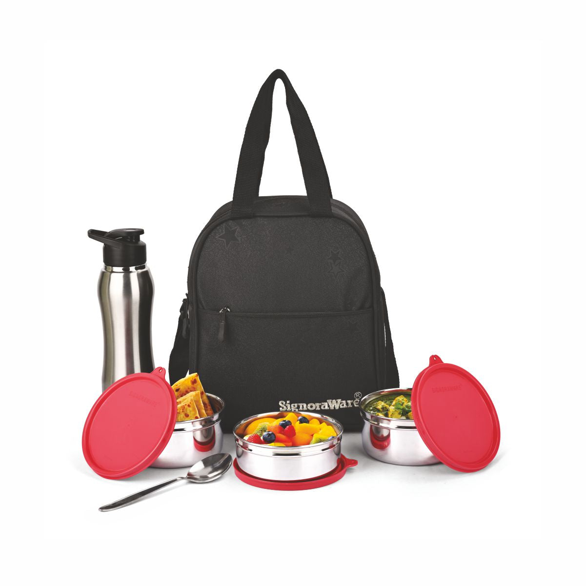 Fusion Big Steel Lunch Box with Sipper