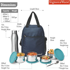 Fusion Jumbo Steel Lunch Box