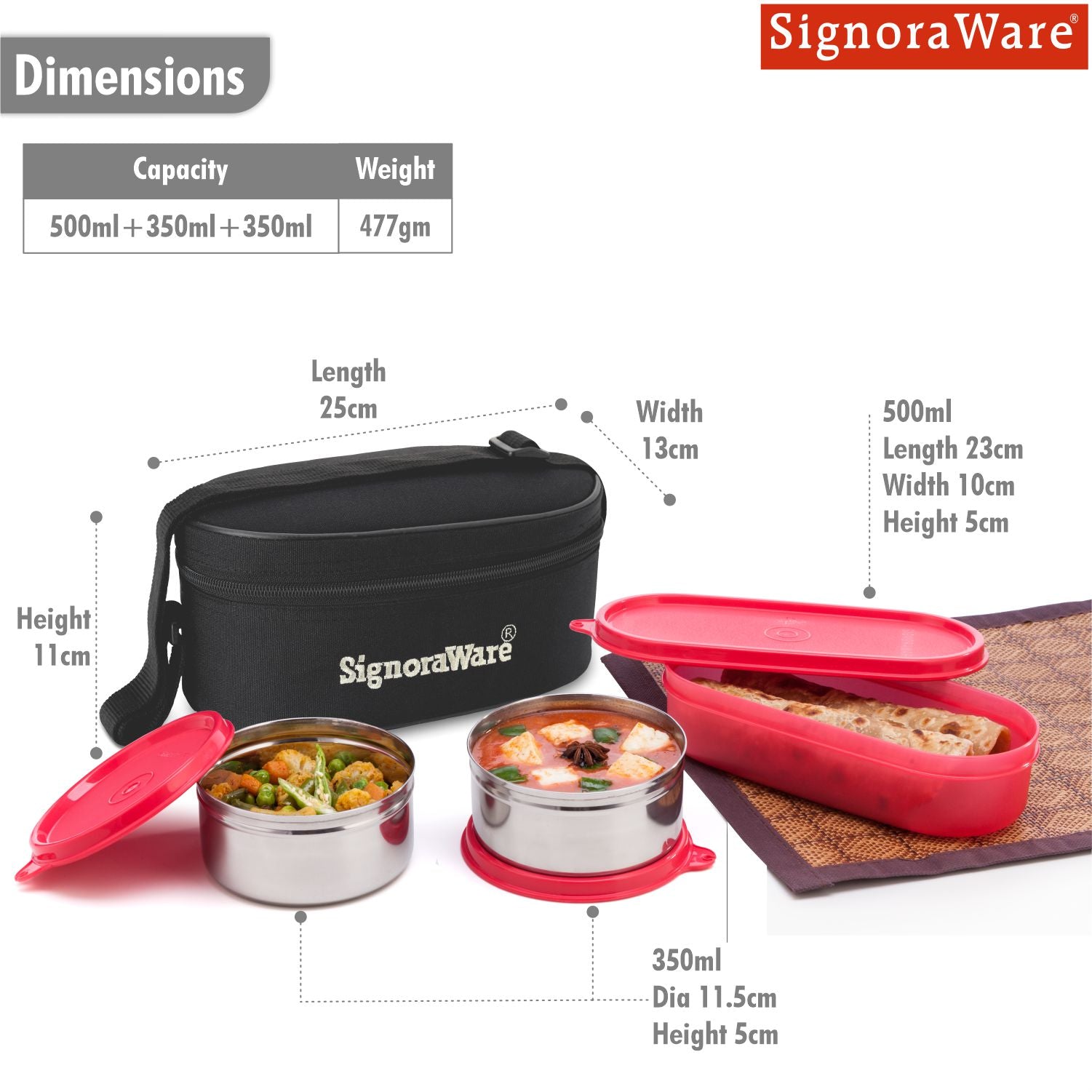 Double Decker Steel Lunch Box