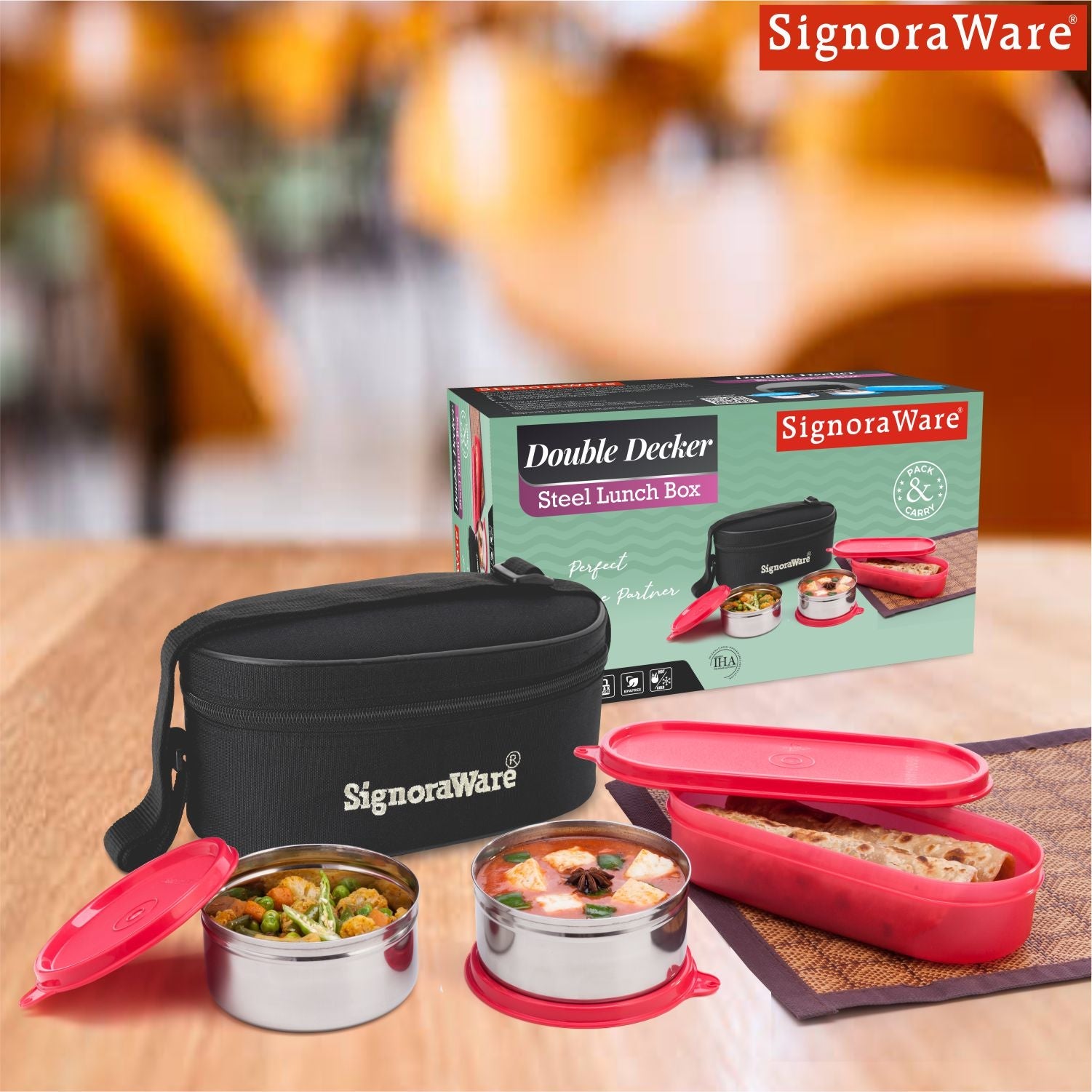 Double Decker Steel Lunch Box