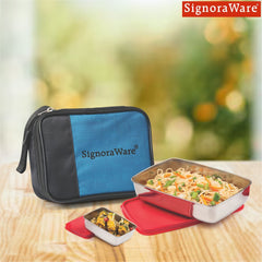 Compact Steel Lunch Box (Small) with Bag