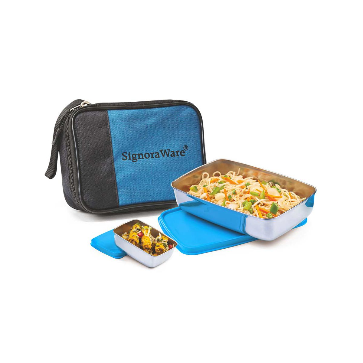 Compact Steel Lunch Box (Small) with Bag
