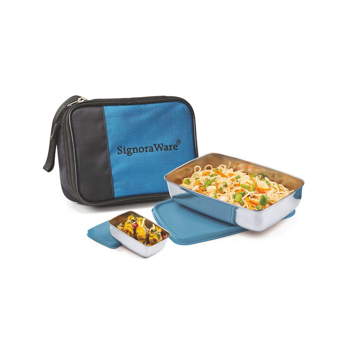Compact Steel Lunch Box (Small) with Bag