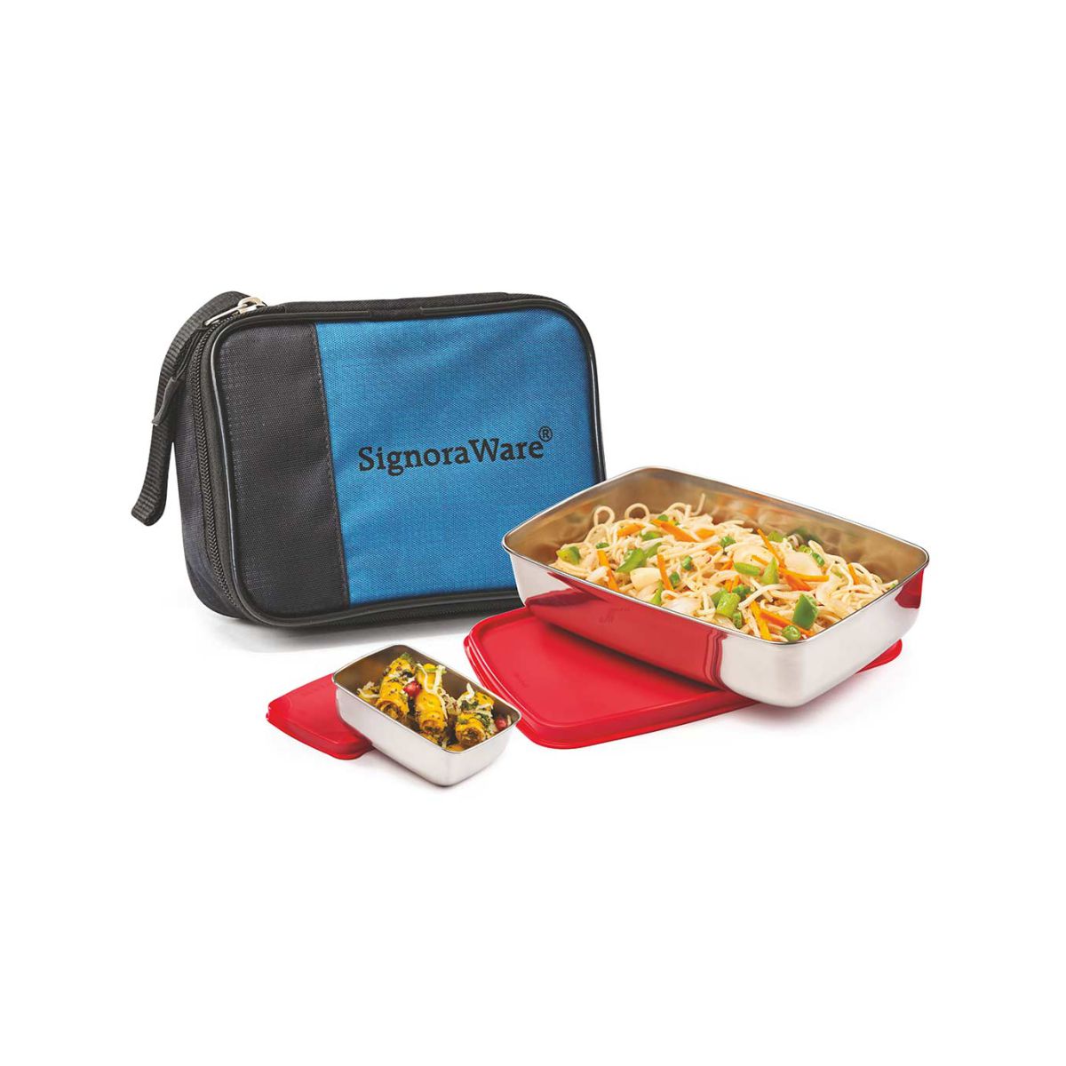 Compact Steel Lunch Box (Small) with Bag