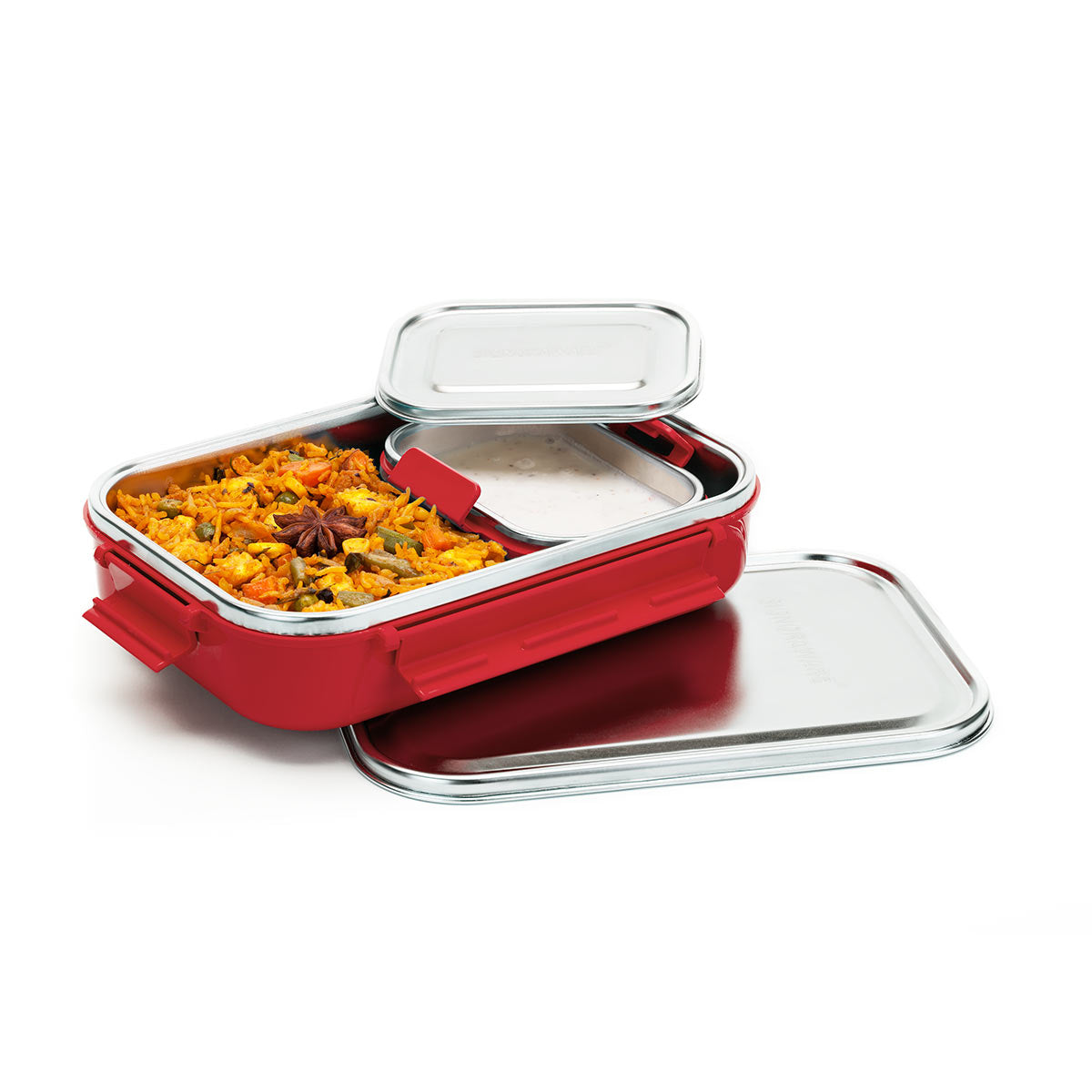 All Steel with Steel Lid Lunch Box
