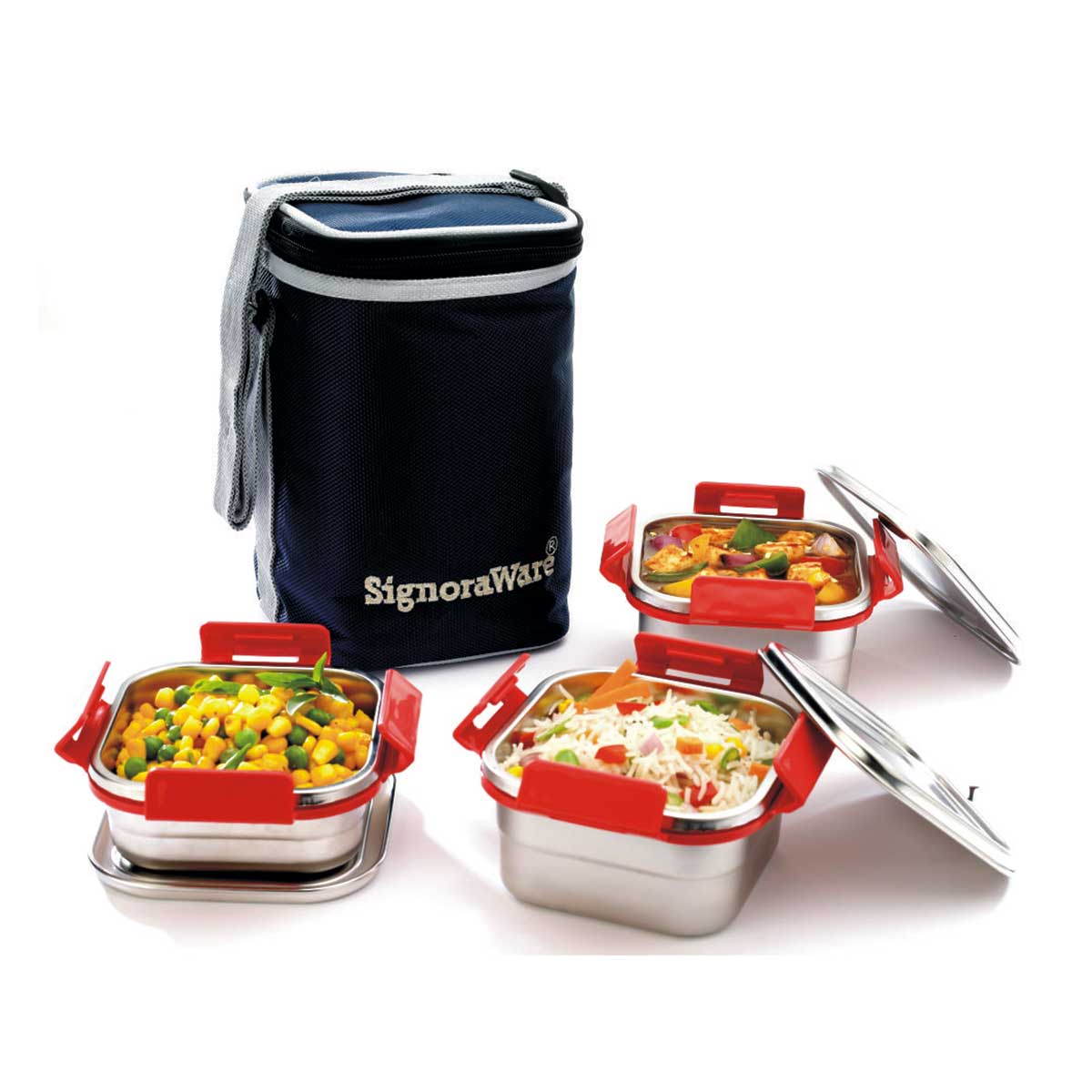 Director Squarex Steel Lunch Box