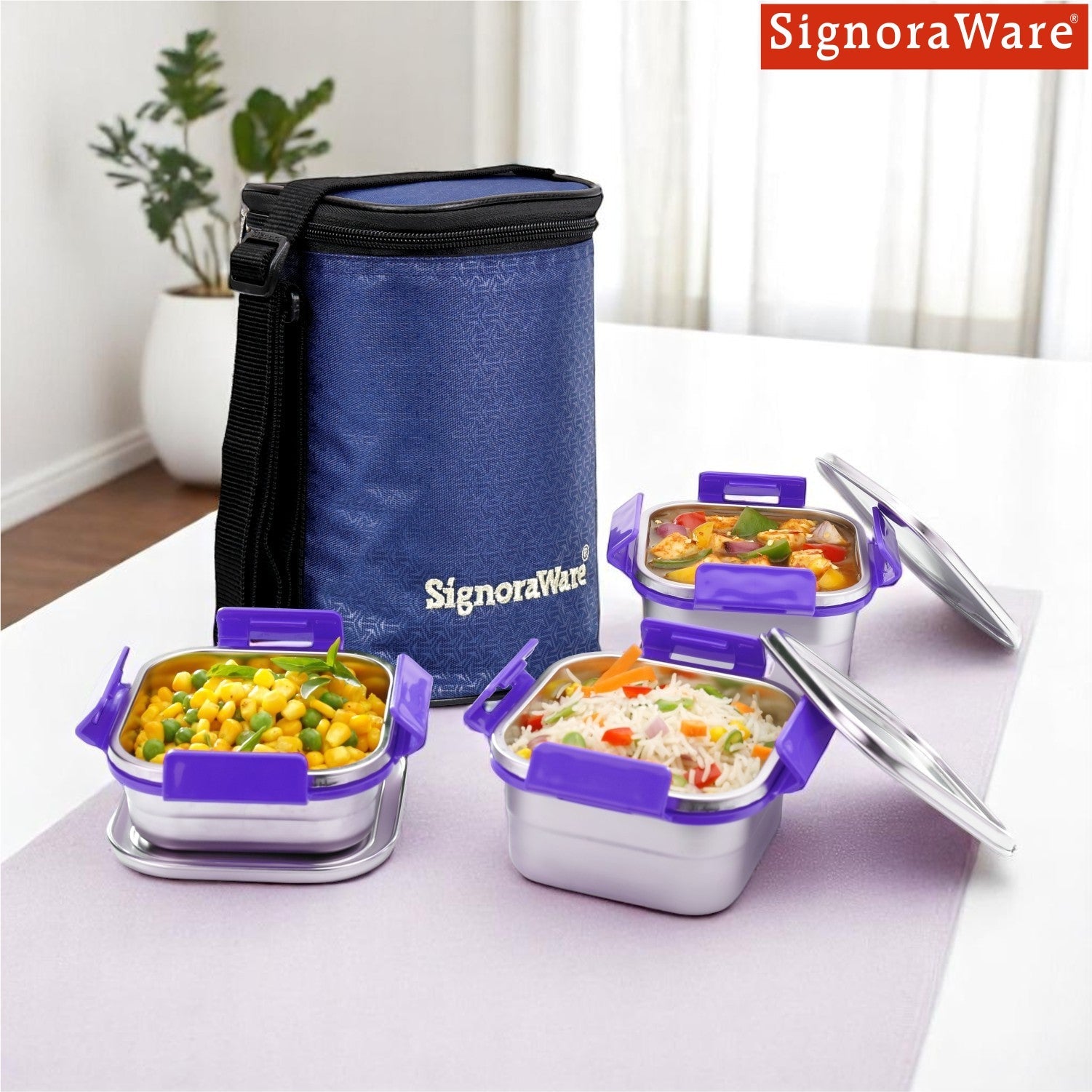 Director Squarex Steel Lunch Box