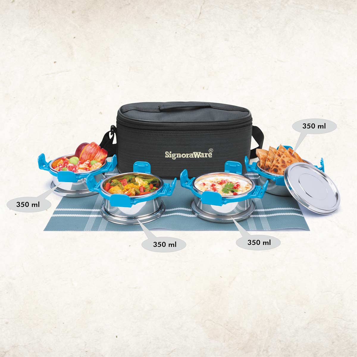 All Steel Double Decker Smart Lunch Box