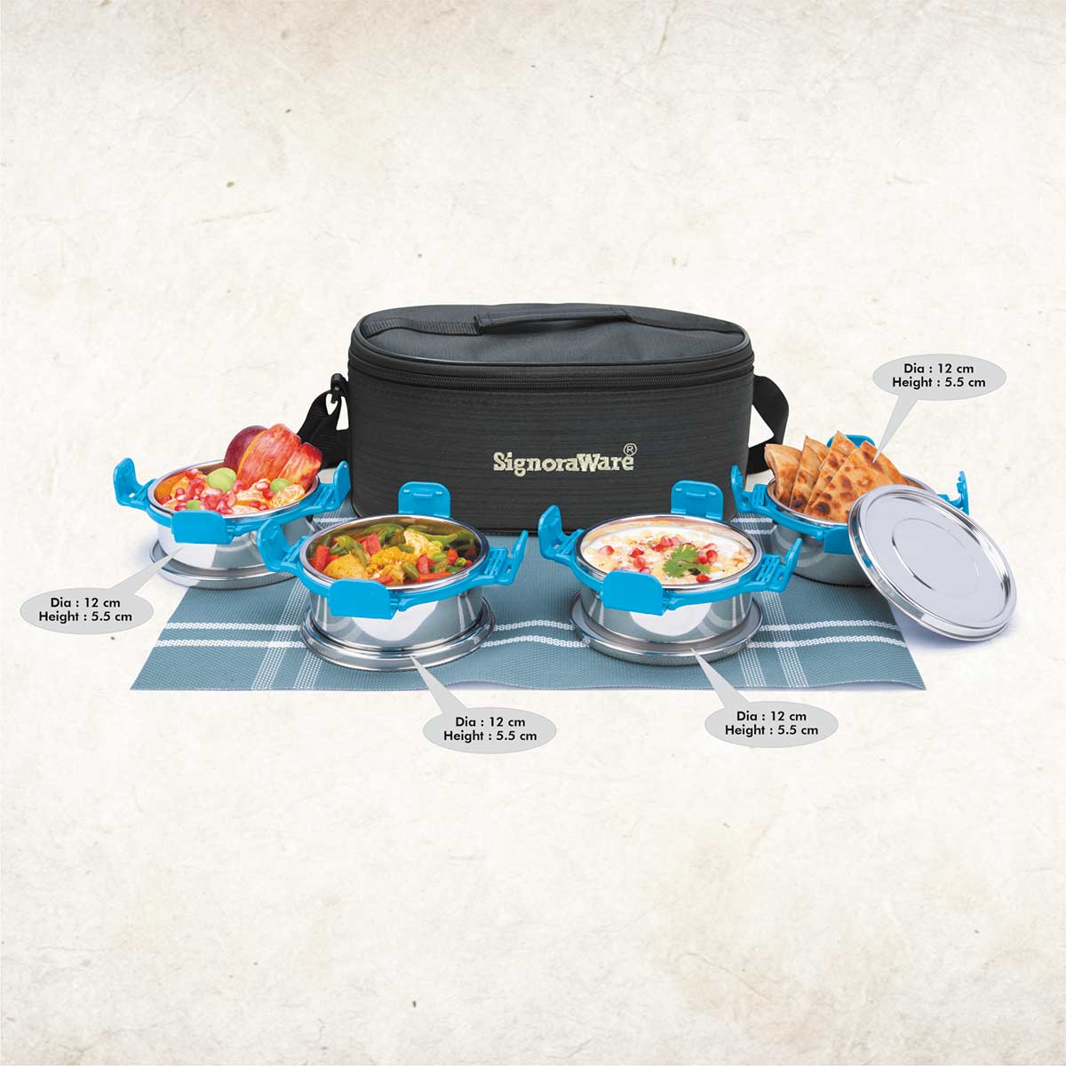 All Steel Double Decker Smart Lunch Box