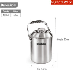 Hot Vault Steel Lunch Box (3 Tier), 450 ml Each