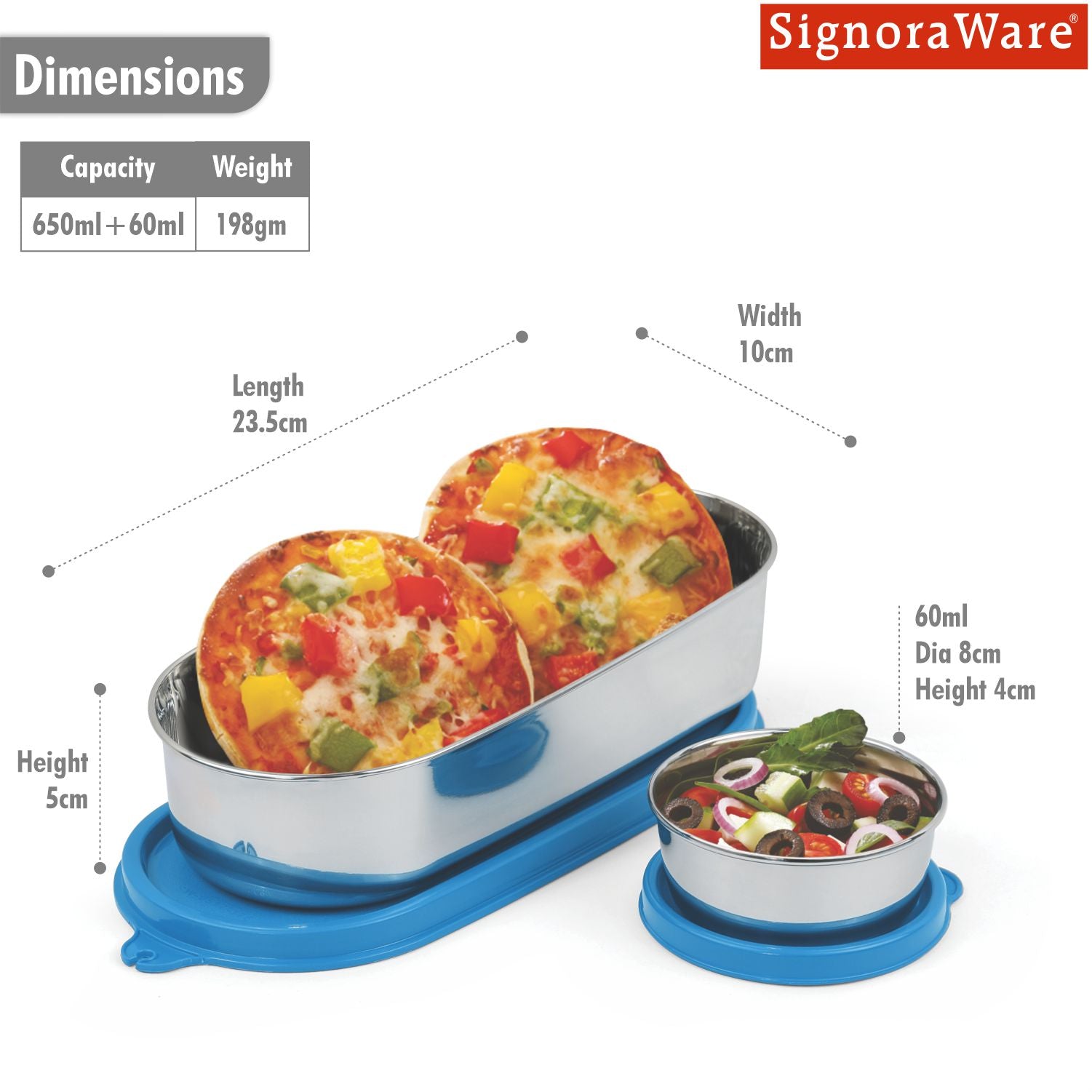 Feast Oval Steel Lunch Box