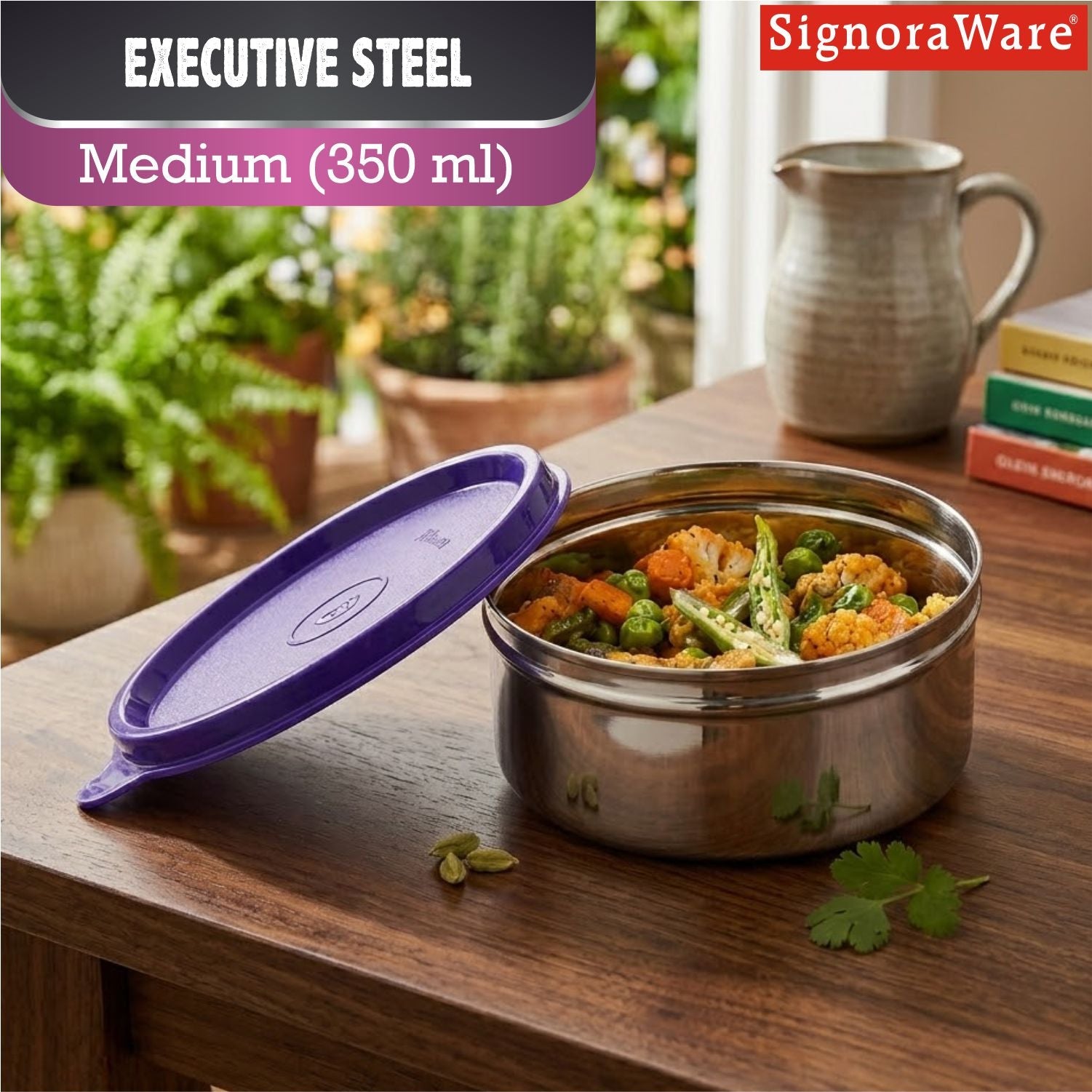 Executive Steel Medium Container 350 ml