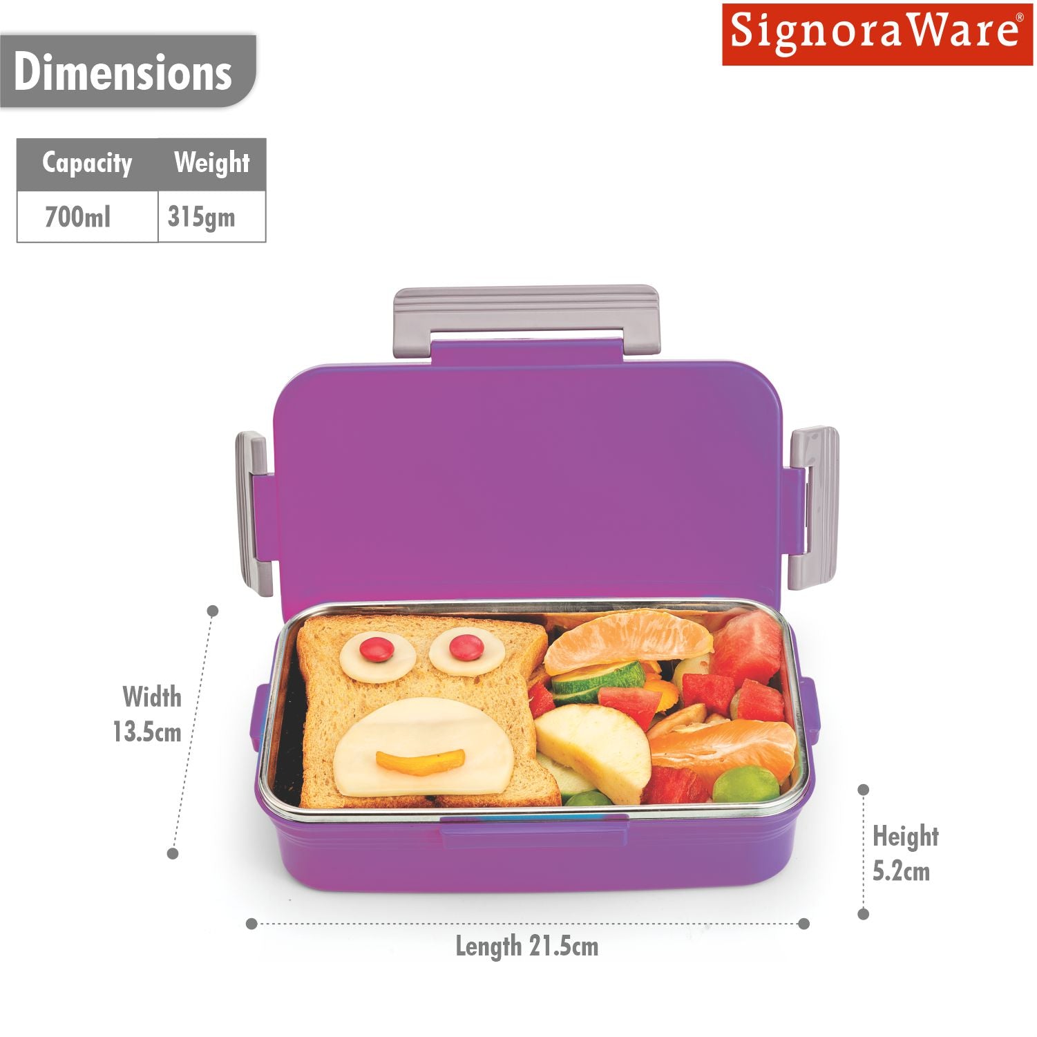 Buttercup Steel Lunch Box 700 ml