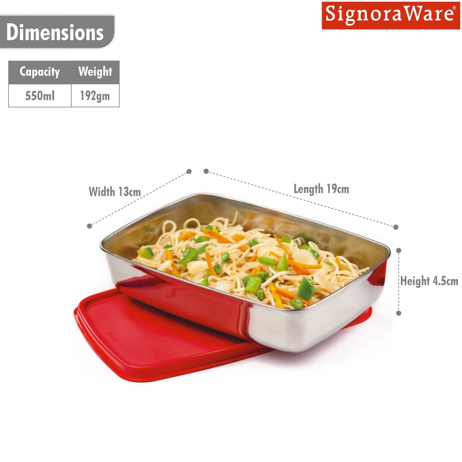 Crispy Small Steel Container 550 ml