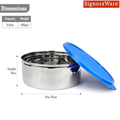Khakra Box / Storage Jumbo Steel Container 3600 ml