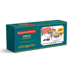 Amour Collection Mixing Bowl Steel Set/2 (500 ml Each)
